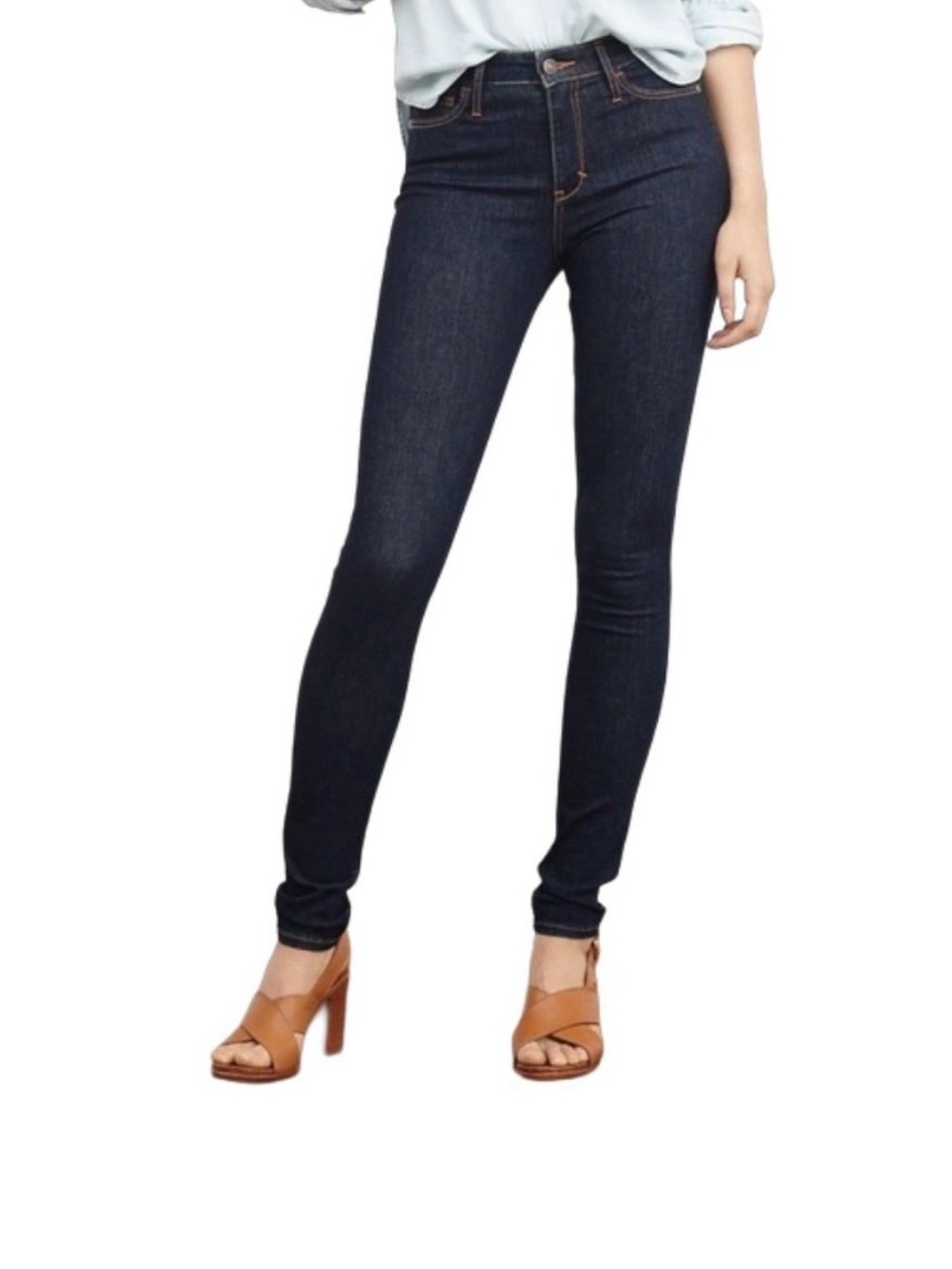 Abercrombie & Fitch Dark Blue High-Rise Skinny Jeans